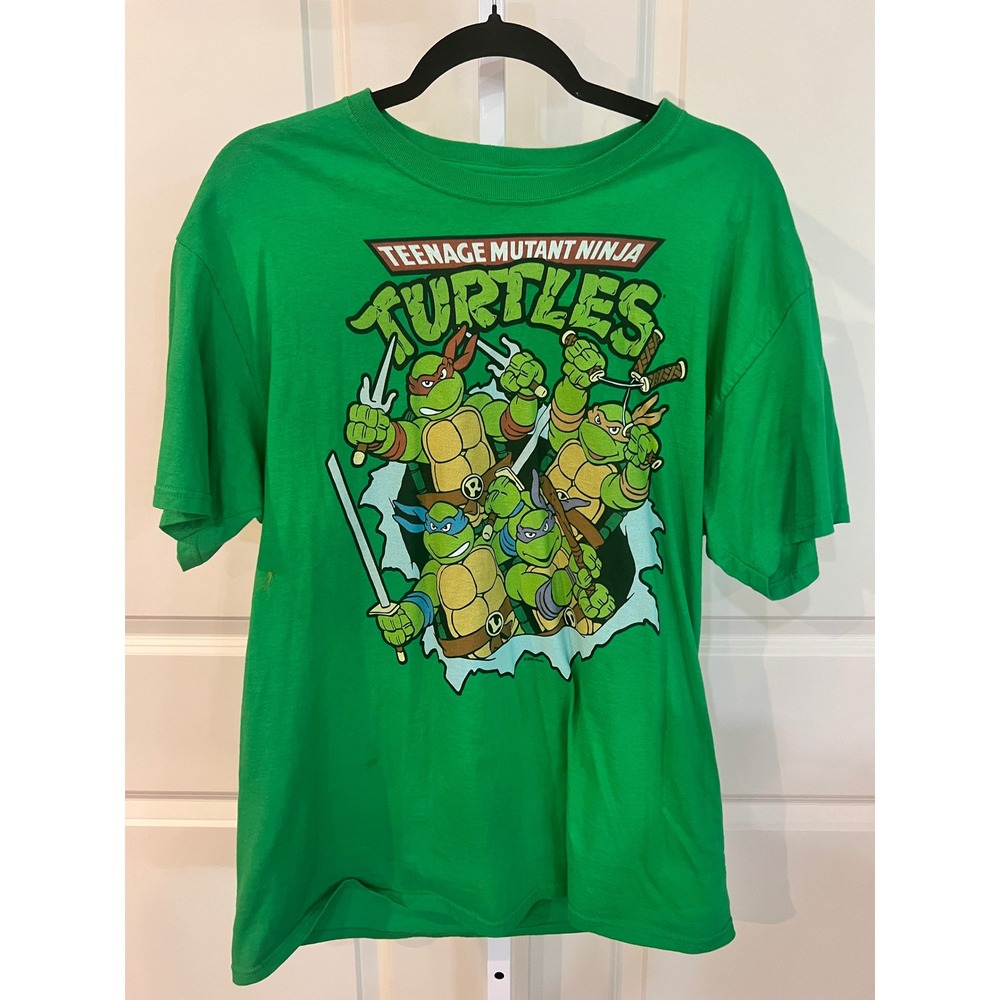 Teenage Mutant Ninja Turtles Graphic T-Shirt Green Mens M or Women's T-Shirt L